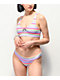 JV by Jac Vanek braguitas de bikini súper brasileñas de rayas arcoíris