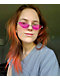 Jenna Dark Pink & Silver Sunglasses