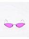 Jenna Dark Pink & Silver Sunglasses
