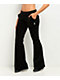 Juicy Couture Back Pocket Black Cotton Velour Track Pants - Thumbnail image 3 of 6