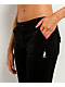 Juicy Couture Back Pocket Black Cotton Velour Track Pants - Thumbnail image 4 of 6