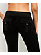 Juicy Couture Back Pocket Black Cotton Velour Track Pants - Thumbnail image 5 of 6