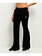 Juicy Couture Back Pocket Black Cotton Velour Track Pants - Thumbnail image 1 of 6