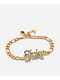 Juicy Couture Crystal Script Goldtone Bracelet - Thumbnail image 1 of 2