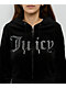 Juicy Couture Front Bling Licorice Velour Zip Hoodie - Thumbnail image 3 of 5