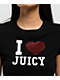 Juicy Couture I Love Juicy Black Crop T-Shirt - Thumbnail image 2 of 2