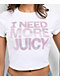 Juicy Couture I Need More White Crop T-Shirt - Thumbnail image 2 of 3