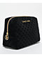 Juicy Couture Metal Logo Heart Black Velour Makeup Pouch - Thumbnail image 2 of 3