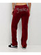 Juicy Couture OG Big Bling Coco Red Velour Track Pants - Thumbnail image 1 of 6