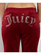 Juicy Couture OG Big Bling Red Dahlia Velour Track Pants - Thumbnail image 3 of 6