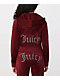 Juicy Couture OG Big Bling Red Dahlia Velour Zip Hoodie - Thumbnail image 1 of 2