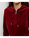 Juicy Couture OG Big Bling Red Dahlia Velour Zip Hoodie - Thumbnail image 4 of 6