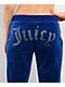 Juicy Couture OG Big Bling Varsity Blue Velour Track Pants - Thumbnail image 3 of 5