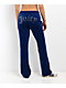 Juicy Couture OG Big Bling Varsity Blue Velour Track Pants - Thumbnail image 2 of 5