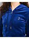Juicy Couture OG Big Bling Varsity Blue Velour Zip Hoodie - Thumbnail image 3 of 7