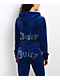 Juicy Couture OG Big Bling Varsity Blue Velour Zip Hoodie - Thumbnail image 2 of 7