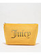 Juicy Couture Rhinestone Logo Yellow Velour Makeup Pouch - Thumbnail image 1 of 6