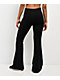 Juicy Couture Rib Waist Black Flare Sweatpants - Thumbnail image 2 of 6