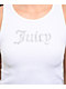 Juicy Couture Small Bling High Neck White Crop Tank Top - Thumbnail image 3 of 4