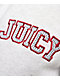 Juicy Couture V-Neck Corset Light Heather Grey Crop Zip Hoodie - Thumbnail image 4 of 5