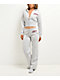 Juicy Couture V-Neck Corset Light Heather Grey Crop Zip Hoodie - Thumbnail image 5 of 5