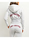 Juicy Couture V-Neck Corset Light Heather Grey Crop Zip Hoodie - Thumbnail image 2 of 5