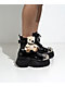 KOI x The Rocky Horror Picture Show Eddie's Teddy Spike Black & Chrome Platform Boots - Thumbnail image 3 of 7