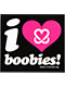 Keep A Breast Foundation I Love Boobies Black Sticker 