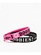 Keep A Breast Foundation I heart Barbed Wire Fuchsia & Black Mini 2 Pack Bracelets - Thumbnail image 1 of 2