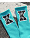 Key Street Turqouise Crew Socks - Thumbnail image 2 of 2