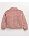 Khaki & Blue Pink Corduroy Puffer Jacket - Thumbnail image 2 of 10