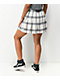 Khaki & Blue Plaid Pleated Chain Skirt