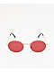 Kid gafas de sol redondas y rojas