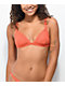 Kikirio Dalie Red Rib Triangle Bikini Top