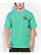 Killer Acid Frog Blue & Green Wavy Stripe T-Shirt  - Thumbnail image 1 of 3