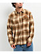 Killer Acid Skully Brown Plaid Long Sleeve Button Up Shirt - Thumbnail image 1 of 4