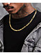 King Ice 20" Figaro Gold Chain Necklace - Thumbnail image 3 of 3