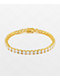 King Ice 5mm Single Row Gold Tennis Bracelet
