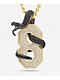 King Ice Black Mamba Number 8 Yellow Gold Necklace - Thumbnail image 1 of 5