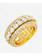 King Ice Brilliant Cut Icy Gold Spinner Ring - Thumbnail image 1 of 2