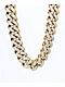 King Ice Diamond Cut 22" Gold Miami Cuban Link Chain - Thumbnail image 1 of 5