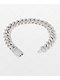 King Ice Iced Diamond Cut Miami Cuban Link 12mm Silver Bracelet