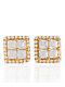 King Ice Layered Gold Stud Earrings - Thumbnail image 2 of 3