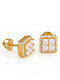 King Ice Layered Gold Stud Earrings - Thumbnail image 1 of 3