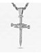 King Ice Nail Cross 26" White Gold Chain Necklace - Thumbnail image 1 of 2