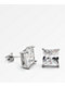 King Ice Princess Cut .925 Silver Earrings