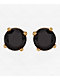 King Ice Round Onyx Stud Earrings - Thumbnail image 2 of 3