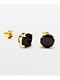 King Ice Round Onyx Stud Earrings - Thumbnail image 1 of 3