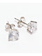 King Ice Round Silver Earrings