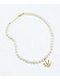 King Ice Weed Leaf 8" Pearl Necklace - Thumbnail image 2 of 3